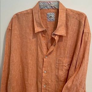 NWOT Peter Millar Crown 2XL button-up linen long sleeve